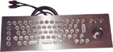 Tastiera Internet IP65 a tasti metallici con trackball in acciaio 